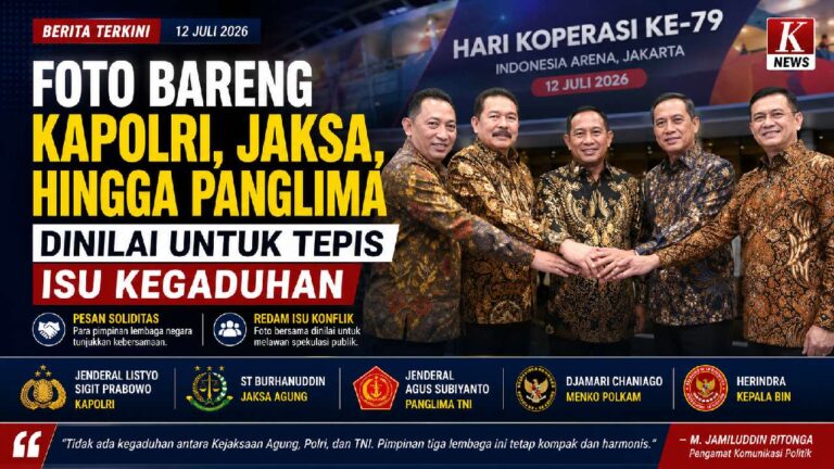 Foto Bersama Kapolri dan Jaksa Agung Dinilai Redam Isu Ketegangan Antar Lembaga Negara