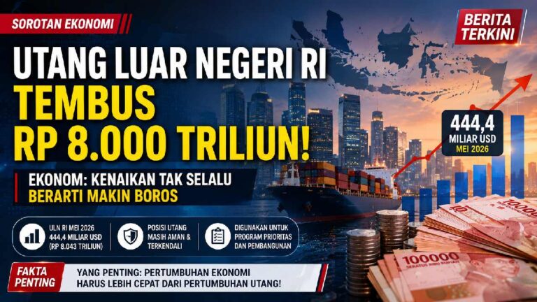 Utang Luar Negeri RI Tembus Rp 8.000 Triliun, Mengapa Kenaikannya Belum Tentu Jadi Tanda Bahaya?