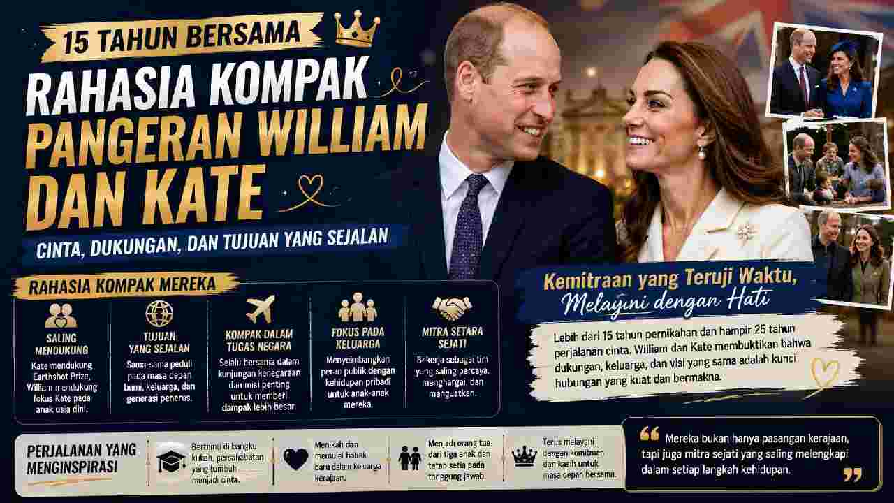 15 Tahun Bersama, Cara William dan Kate Menjaga Hubungan Tetap Solid