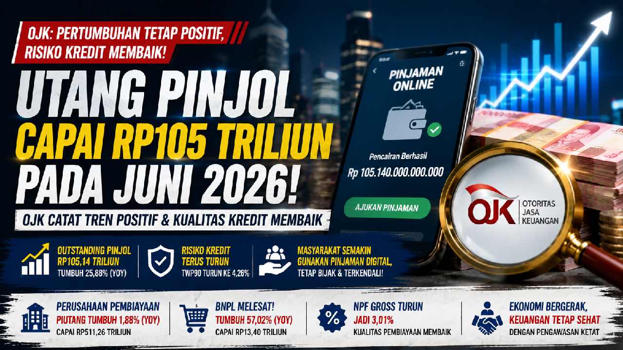 Utang Pinjol Masyarakat Tembus Rp105 Triliun, OJK Sebut Kualitas Kredit Justru Membaik