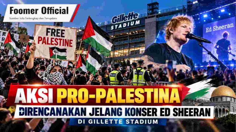 Aksi Pro-Palestina Direncanakan Jelang Konser Ed Sheeran di Gillette Stadium
