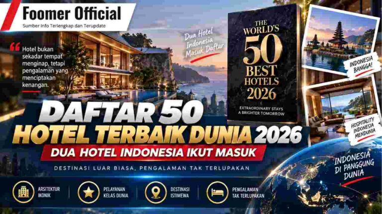 Daftar 50 Hotel Terbaik Dunia 2026, Dua Hotel Indonesia Ikut Masuk