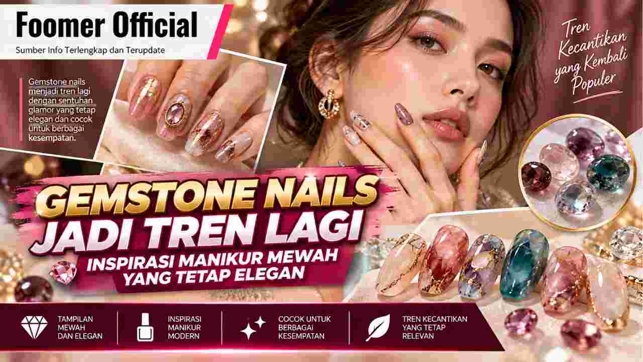 Gemstone Nails Jadi Tren Lagi, Inspirasi Manikur Mewah yang Tetap Elegan
