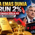 Harga Emas Dunia Tertekan, Data Tenaga Kerja AS Ubah Arah Pasar