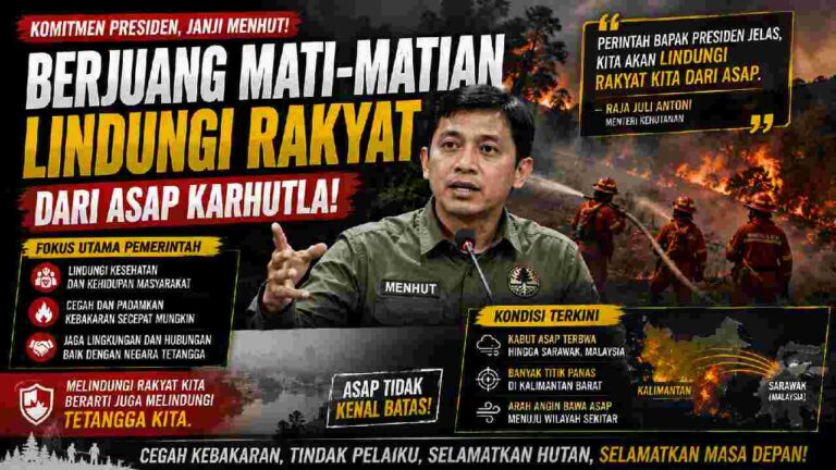 Menhut Janji Berjuang Total Lindungi Rakyat dari Asap Karhutla
