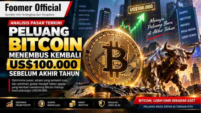 Peluang Bitcoin Menembus Kembali US$100.000 Sebelum Akhir Tahun