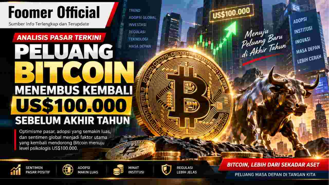 Peluang Bitcoin Menembus Kembali US$100.000 Sebelum Akhir Tahun