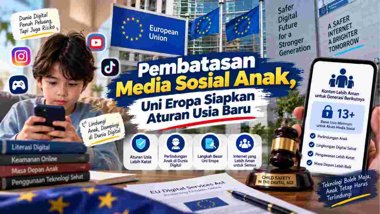 Pembatasan Media Sosial Anak, Uni Eropa Siapkan Aturan Usia Baru
