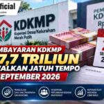 Pembayaran KDKMP Rp37,7 Triliun Dijadwalkan Jatuh Tempo 25 September 2026