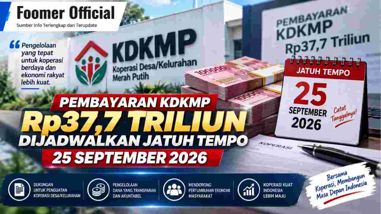Pembayaran KDKMP Rp37,7 Triliun Dijadwalkan Jatuh Tempo 25 September 2026