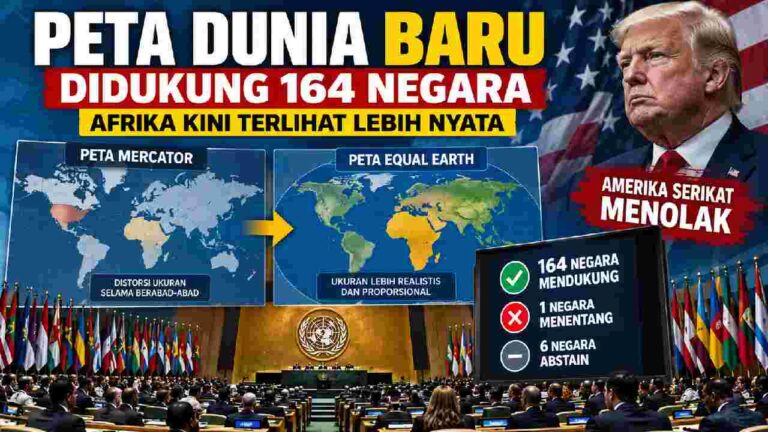 Peta Dunia Baru Didukung 164 Negara, Afrika Kini Terlihat Lebih Nyata