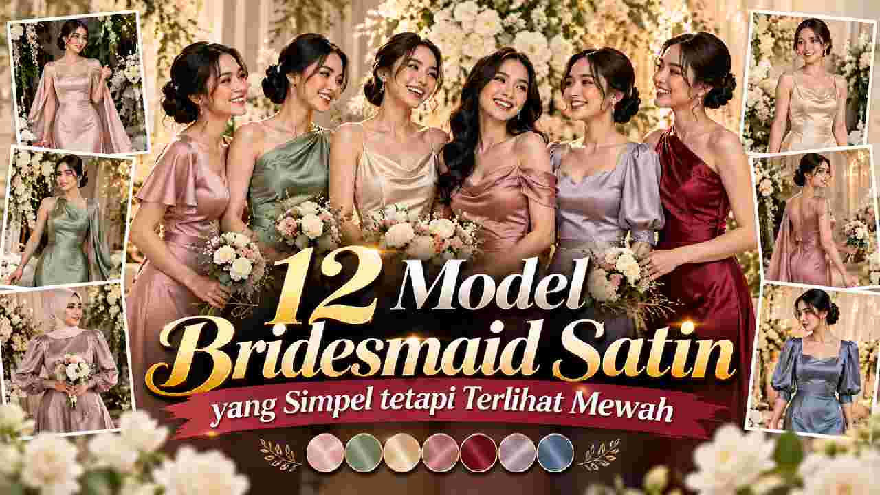 12 Model Bridesmaid Satin Simpel yang Terlihat Mewah dan Elegan