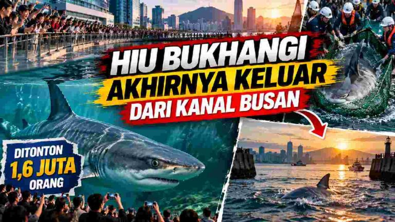 Hiu Bukhangi Tinggalkan Kanal Busan Setelah Jadi Magnet 1,6 Juta Pengunjung
