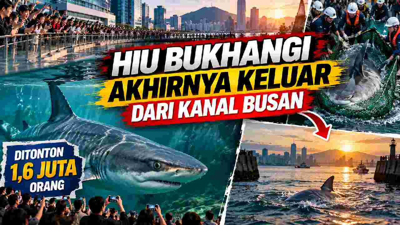 Hiu Bukhangi Tinggalkan Kanal Busan Setelah Jadi Magnet 1,6 Juta Pengunjung