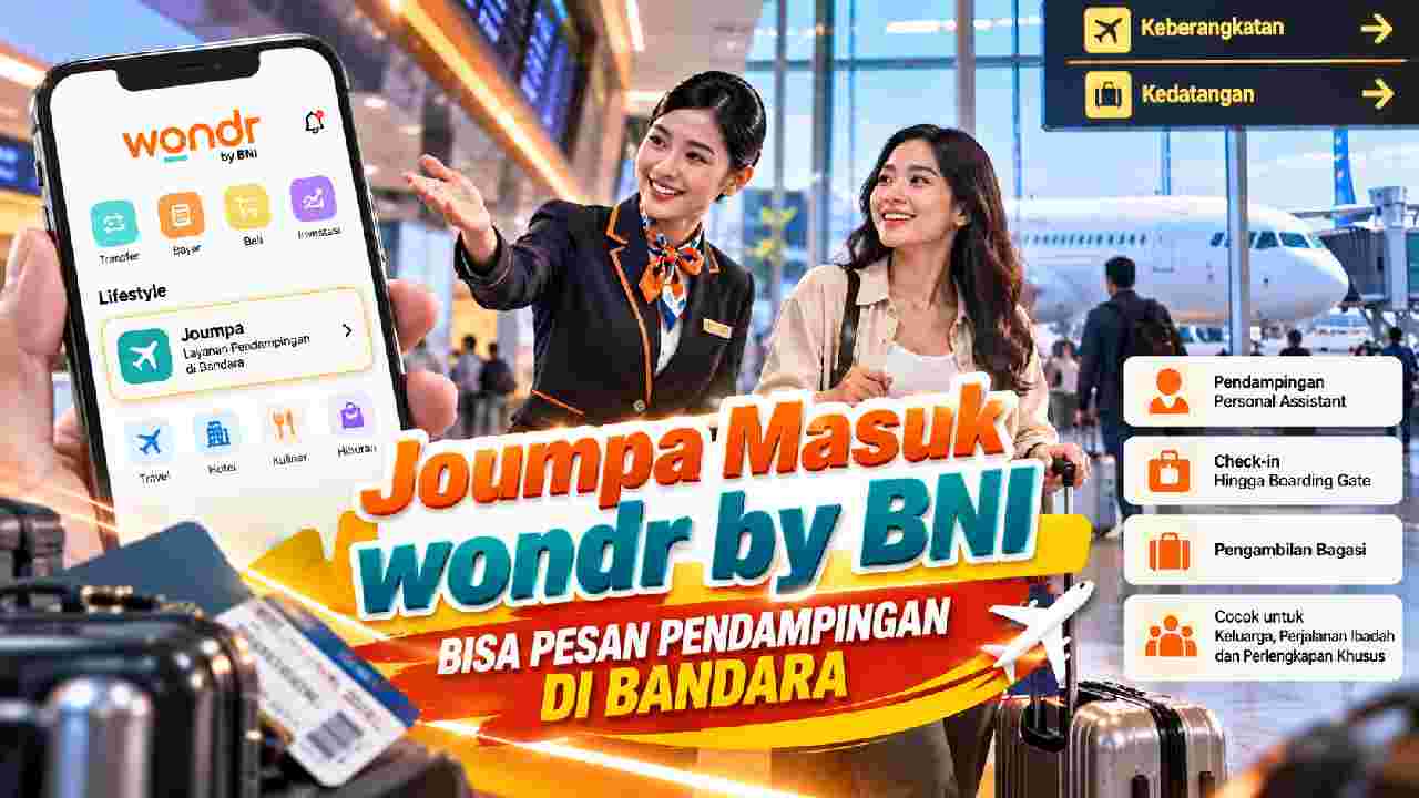 Joumpa Masuk Wondr by BNI, Pesan Pendampingan Bandara Kini Lebih Praktis